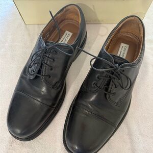 Covington Men's Sleek Black Leather Derbys Leather Lined